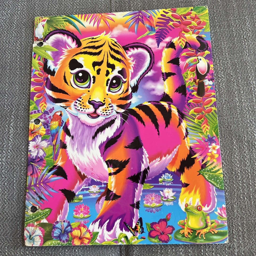 Lisa Frank Forrest Tiger Portfolio Folder 2012 Preowned